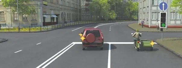 Кто нарушает на повороте — вопрос из ПДД про перекрёсток: с этим заданием справится всего 9% водителей на экзамене