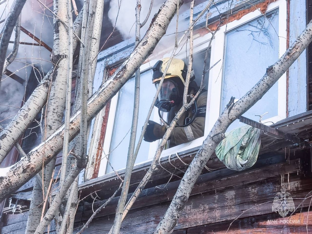 В результате пожара на Халтурина погибли три человека: мужчина и два ребенка