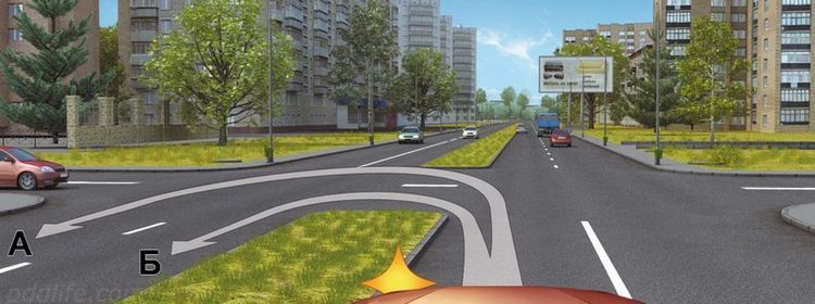 По какой траектории разворачиваться: 98% водителей не ответили с первого раза — билет ПДД с подвохом