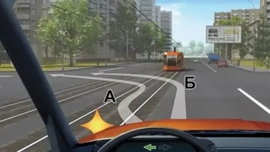 Шёл трамвай девятый номер — ну и пусть себе идёт, он вообще не при делах: вопрос из ПДД, с которым справились только 5% водителей