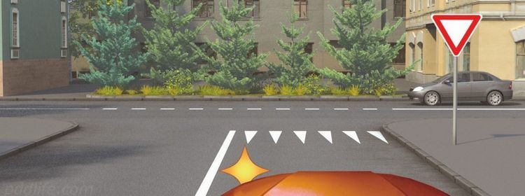 Где остановиться по ПДД — кто-нибудь вообще в реальной жизни видел эти треугольники на асфальте: вопрос из экзамена путает 84% уверенных водителей