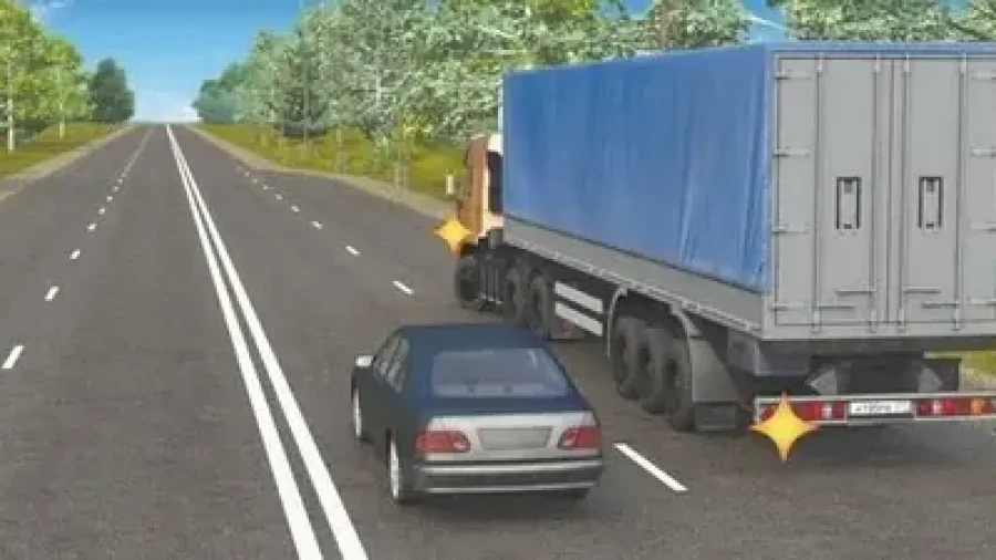 Ты мне, а я — тебе: кто должен уступить дорогу, грузовик или водитель — этот билет с экзамена ГАИ проверит вас на внимательность