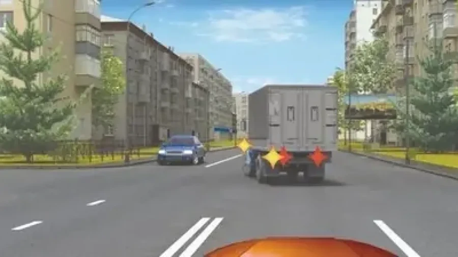 Не нравится — перепрыгни: есть ещё способ не ждать раскорячившийся посреди дороги грузовик? Вопрос из билета ПДД, где вероятность ошибки 94