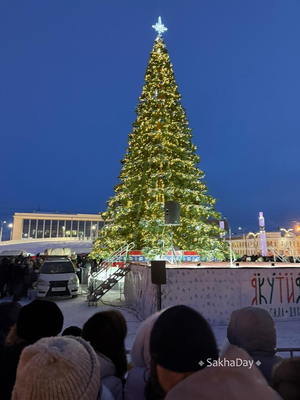 Сегодня в Якутске зажгут новогодние елки на площадях столицы