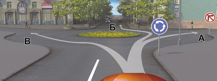 Простой знак — сложный выбор: куда и как можно съехать с круга, на экзамене по ПДД не смогли ответить 78%