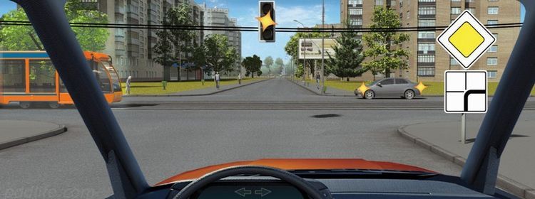 Жёлтый мигающий — все по правилам: кто главный на перекрёстке, на экзамене по ПДД ошибаются 52%