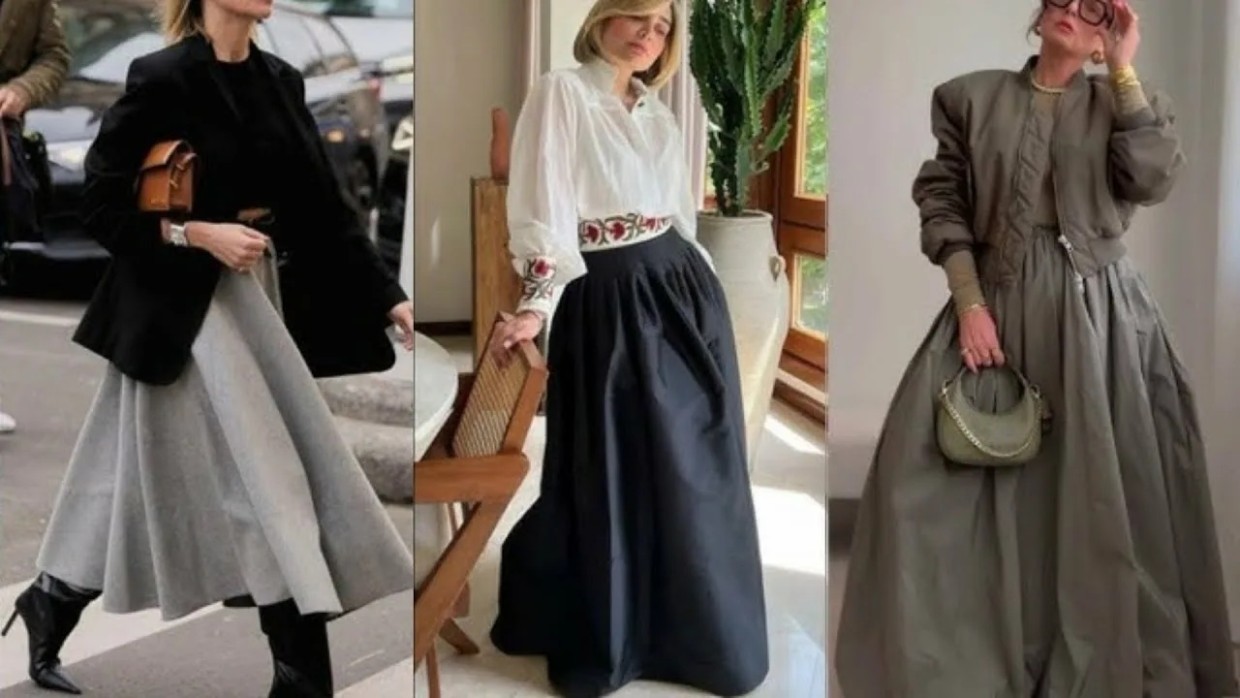 Замените джинсы на макси: 3 правила, как носить длинную юбку в 2026 году и не выглядеть старше своего возраста