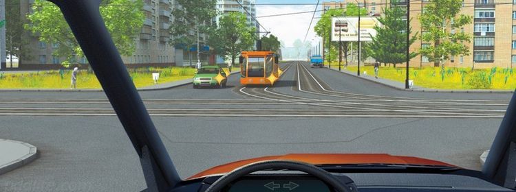 Трамвай + встречный поворот: экзаменационная ловушка с двойным подвохом — не прошли испытания ПДД 62%