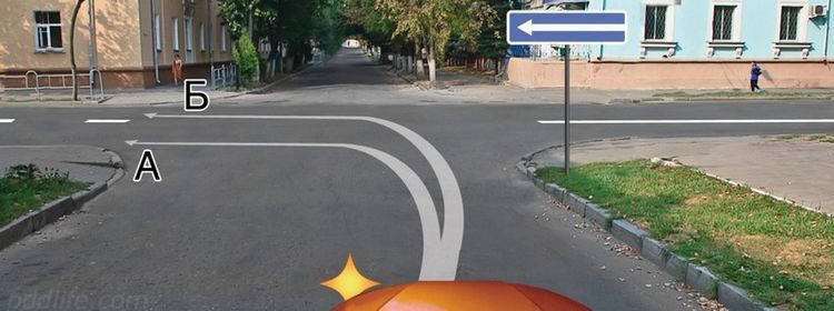 Поворот на одностороннюю шире, чем кажется: по выбранной траектории экзамен проверяет, понял ли ты знак — 68% ПДД не знают