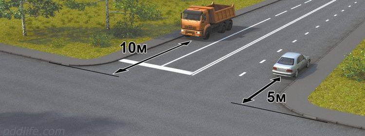 Правило пяти метров — не спешите с выводами: 94% ориентировались только по этому параметру и совершили фатальную ошибку на экзамене по ПДД