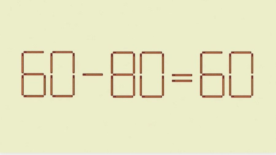 Задача для первоклассников, которая ставит взрослых в тупик: исправьте пример , переставив всего 1 спичку