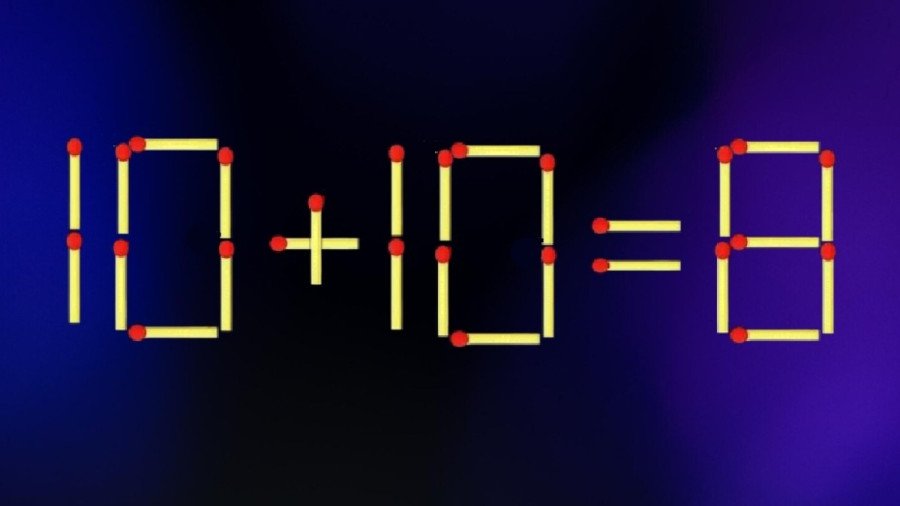 Загадка из советских журналов: исправьте пример 10+10=8 за один ход, передвинув одну спичку