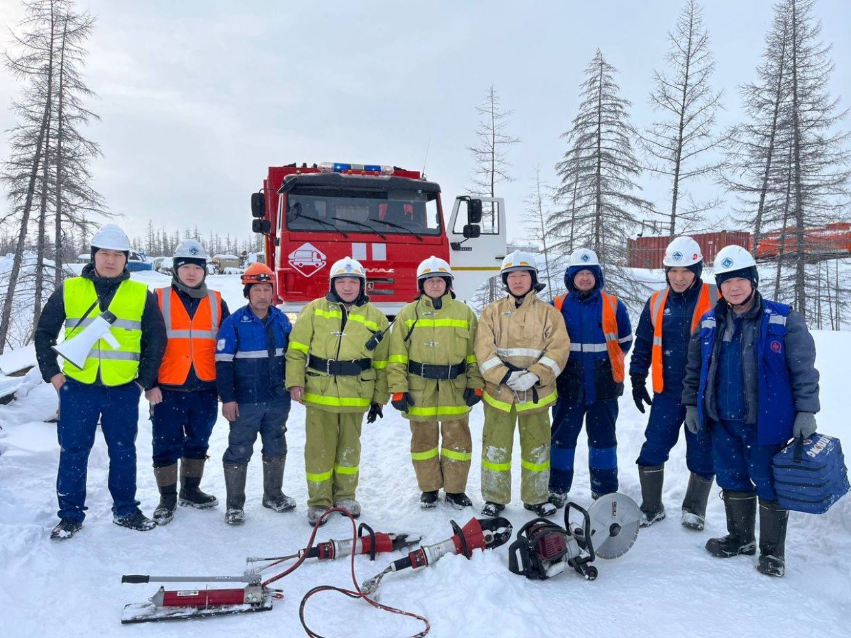 На прииске «Молодо» проведены учения по ликвидации последствий ДТП