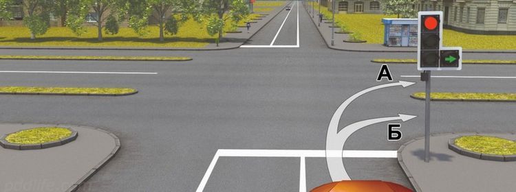 Зелёная стрелка ведёт не туда: какую траекторию на самом деле разрешает светофор — 37% выбрали неправильный ответ на экзамене по ПДД