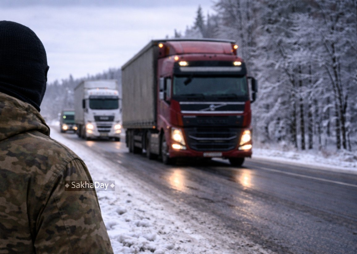 Разбой на трассе в Колыме. В Среднеколымском улусе налетчики ограбили колонну грузовиков, следовавших на Чукотку