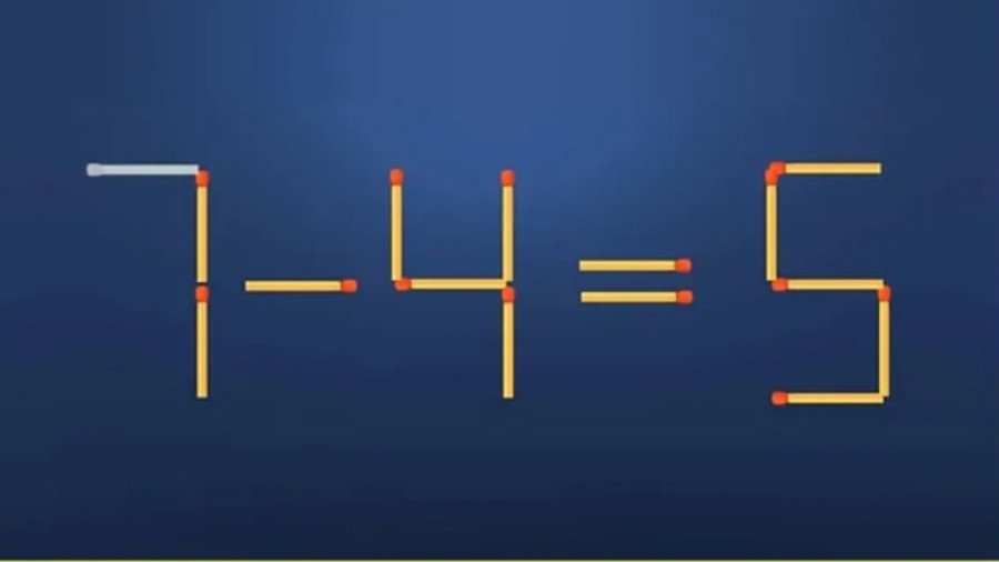 Тест на гениальность: переставьте 1 спичку, чтобы пример стал верным. 90% людей сдаются через минуту